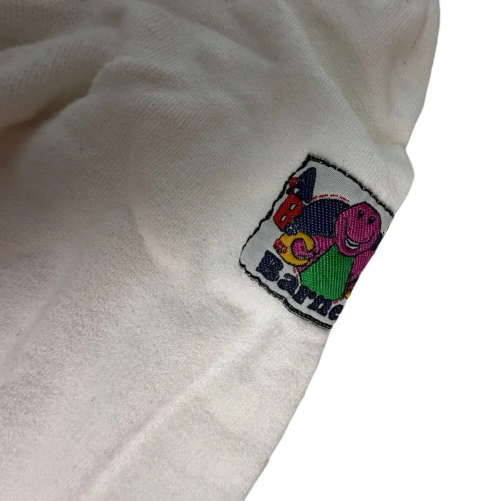 Vintage 90s Barney Long Sleeve Shirt Pink White Sweatpants Alphabet Numbers 3T